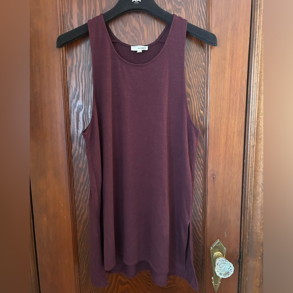 Wilfred Free Burgundy Wine Red Tank Top Small